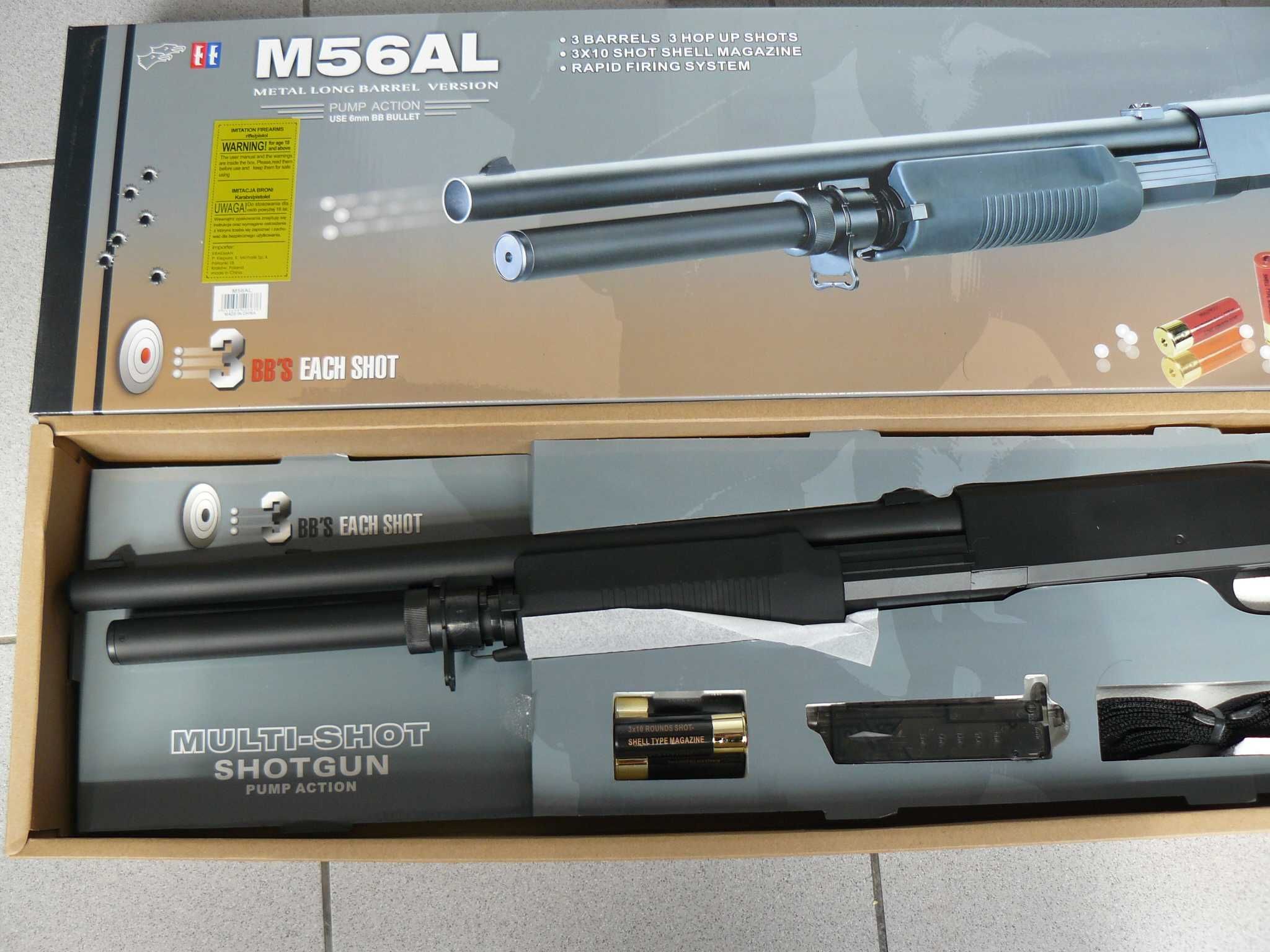 Pusca Shotgun Airsoft, M56AL BENELLI M3 SUPER 90,Noua, Spring/Arc, DE.