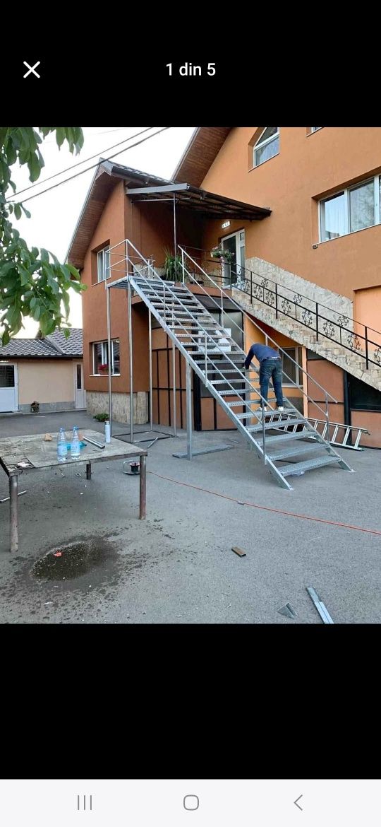 Scări metalice galvanizate