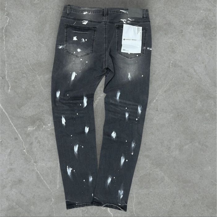 Blugi Purple gri cu stropi albi – mărimea 36 – 220 lei