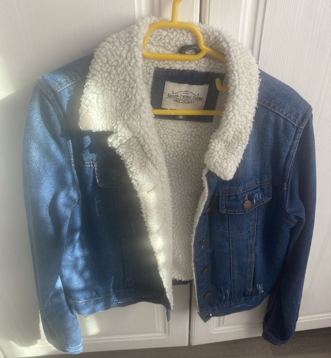 geaca de blug imblanita