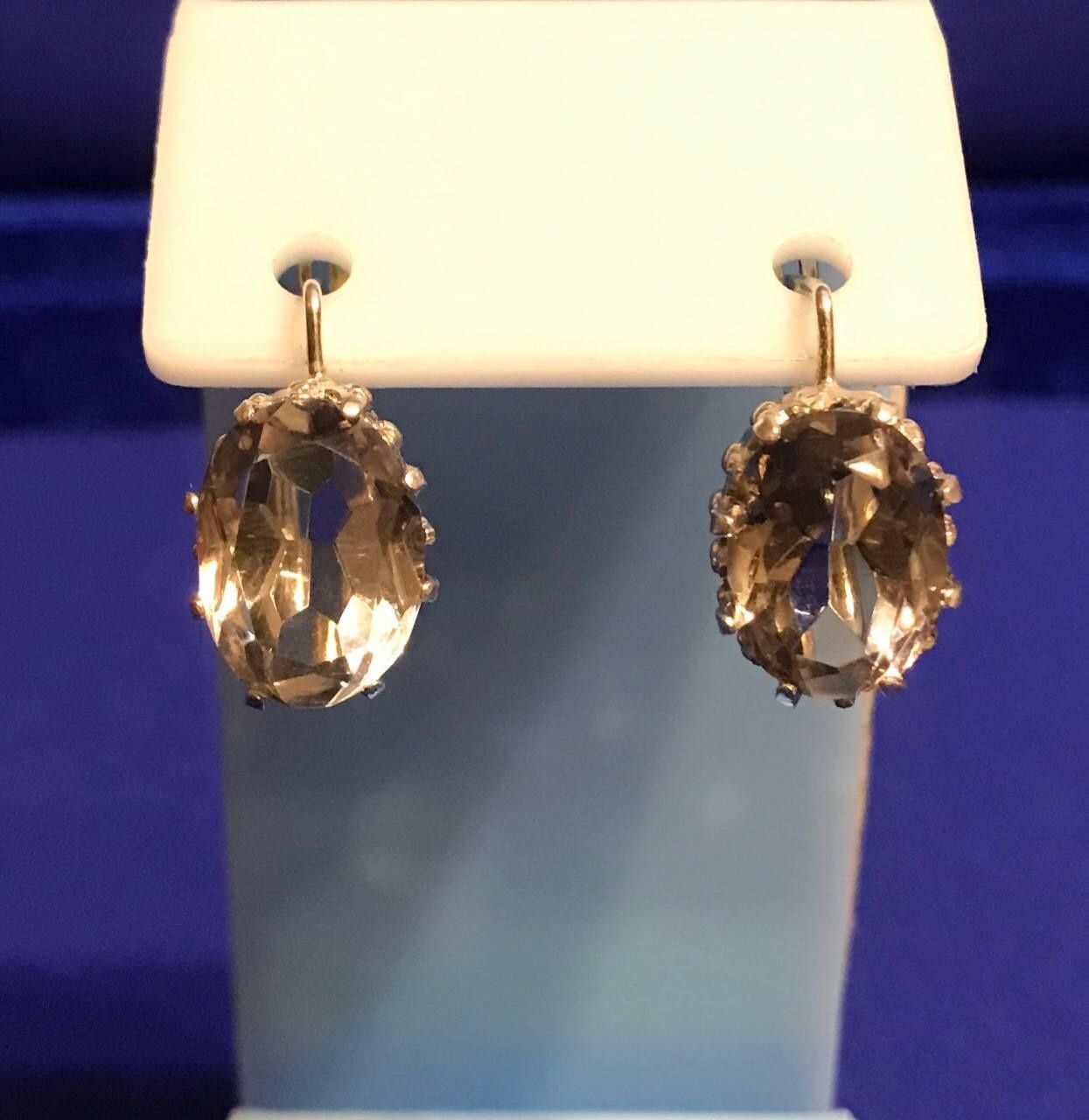 Серьги серебро 875 проба звезда 450,000