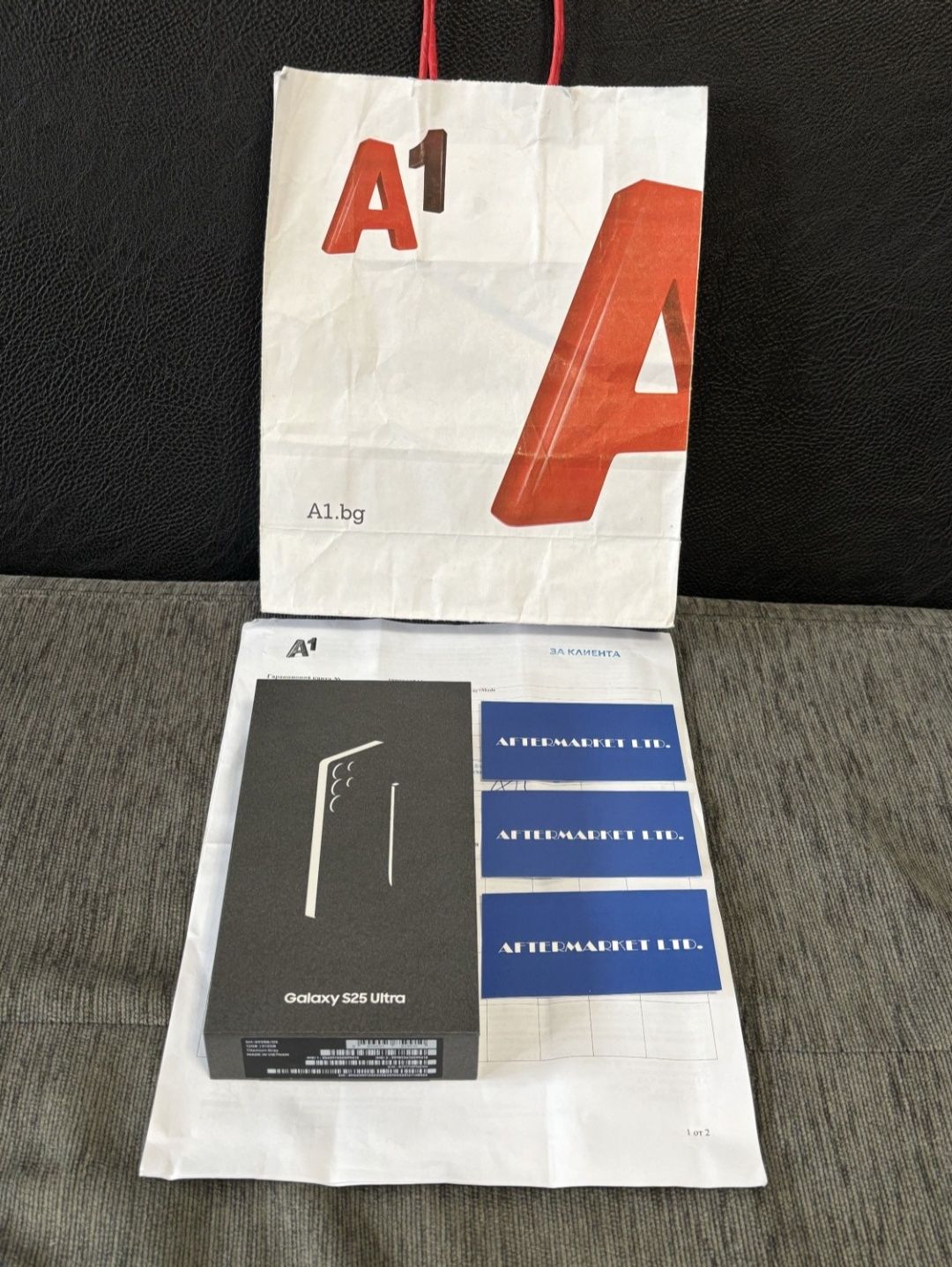 КАТО НОВ 512GB Samsung S25 Ultra Гаранция от A1 до 2027г. Gray / Сив