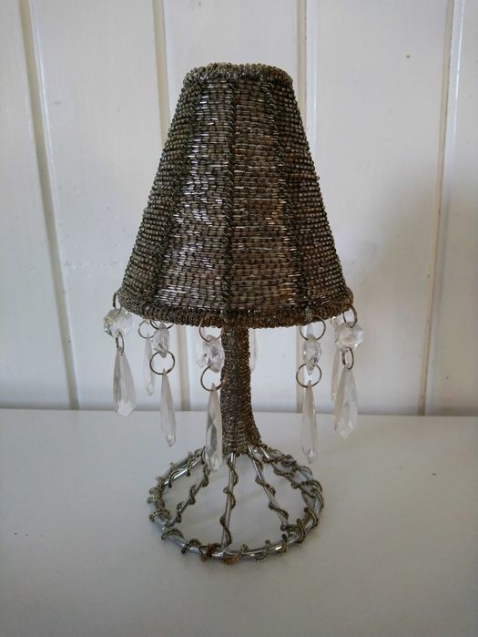 Suport luminare decorat cu margele