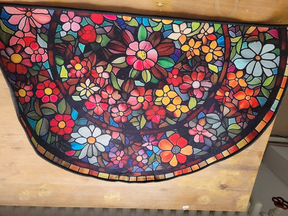 Covoras floral pentru usa