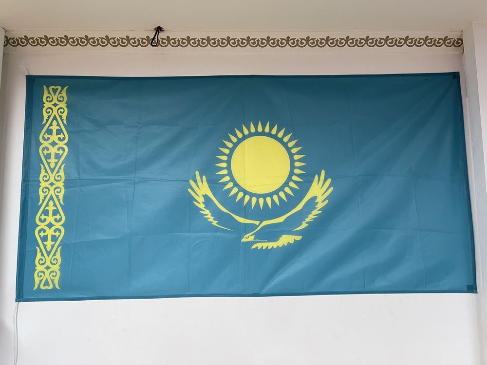 Флаг Казахстана 190x95см, Ту фабричные