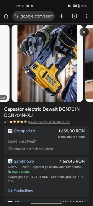 Dewalt DCN701 capsator cablu