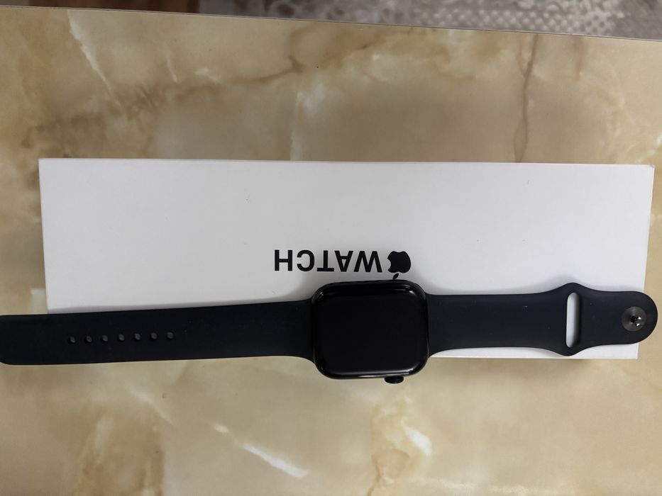 Часы Apple watch 7 45мм черный, идеал