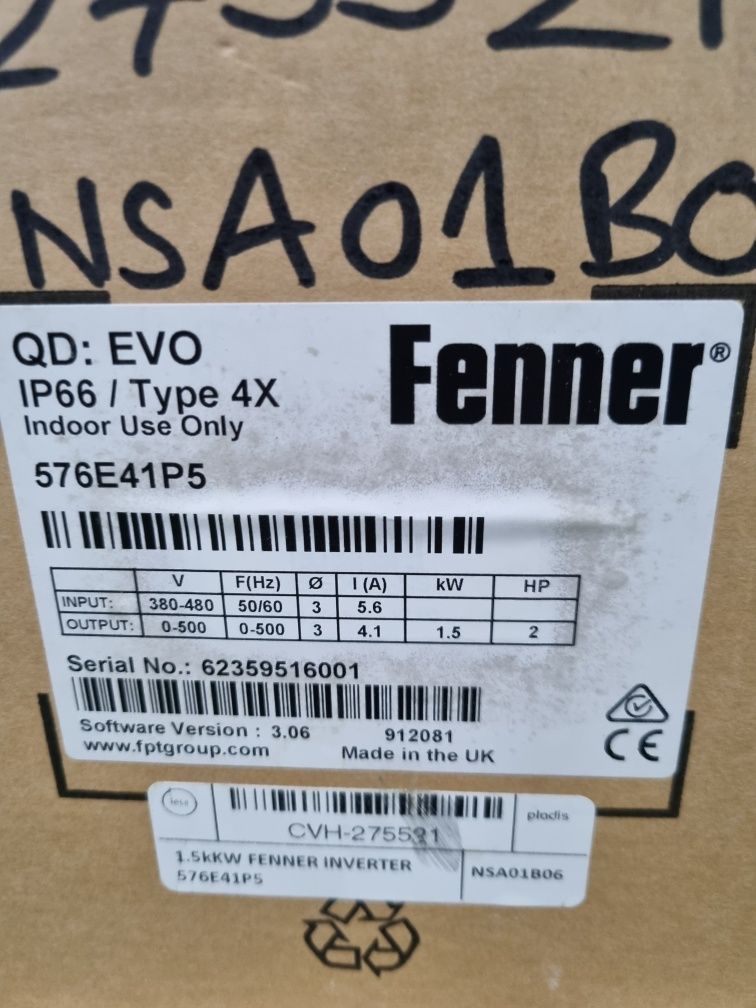 Convertizor frecventa Fenner ip 66 nou