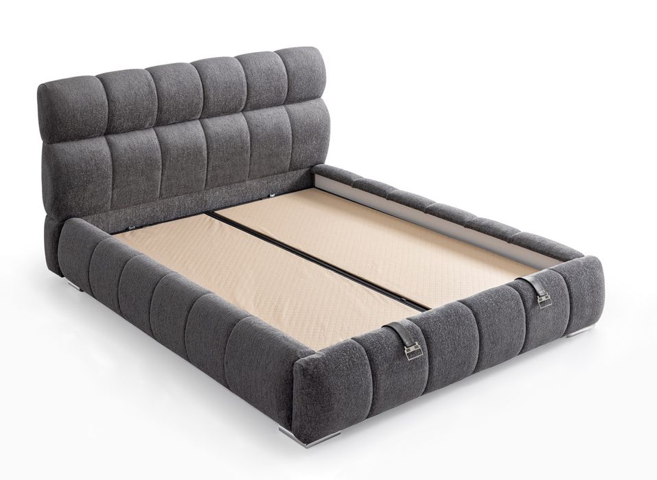 Тапицирано легло Premium Графитено сиво
