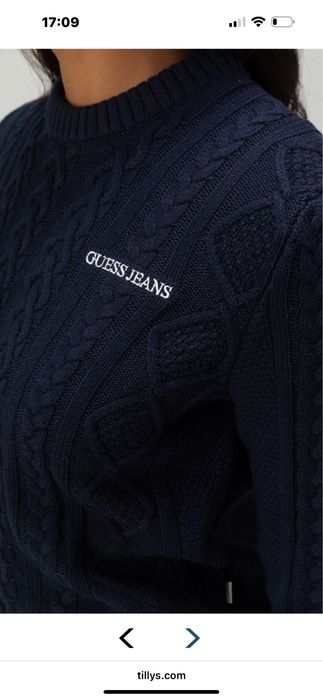 Guess jeans knitted top navy blue