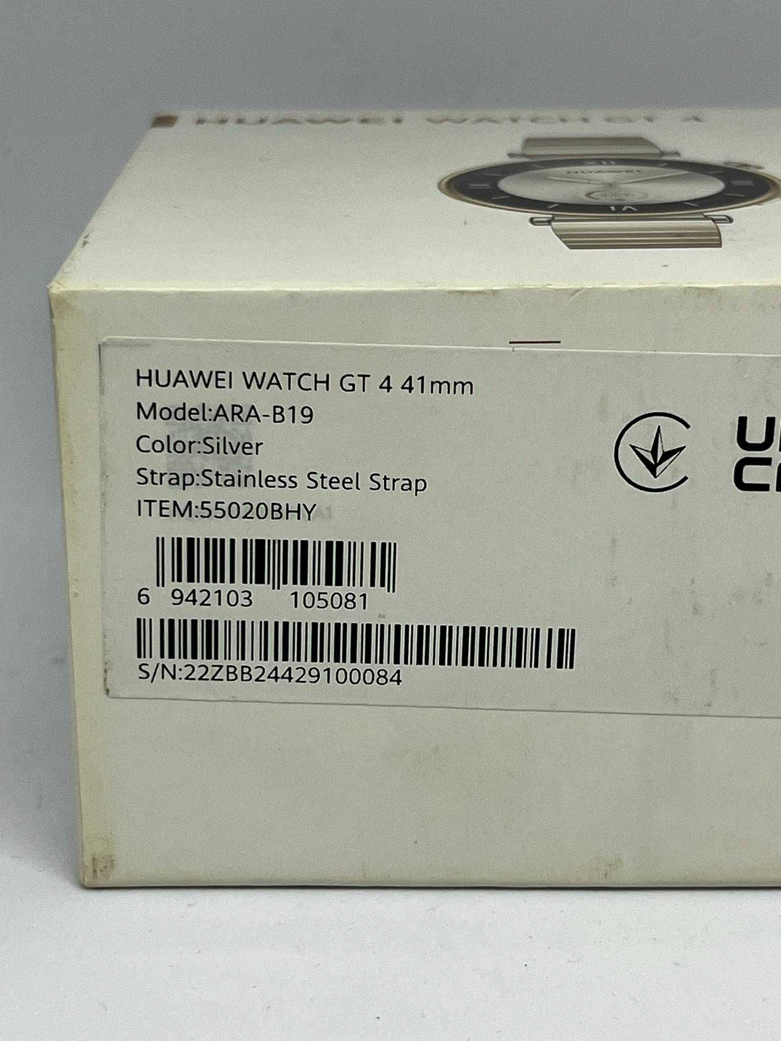 Смарт часовник Huawei Watch GT 4 41mm Silver / Гаранция