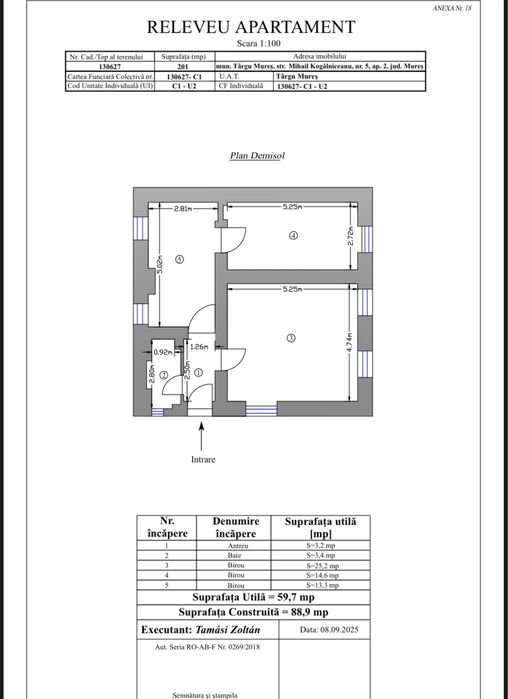 Apartament cu 3 camere, langa scoala Bolyai, ultracentral