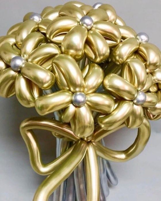 НОВЫЙ ТРЕНД! Хромированные цветы букеты из шаров. Оригинальный подарок