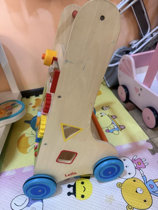 Дървена проходилка за бебе lelin