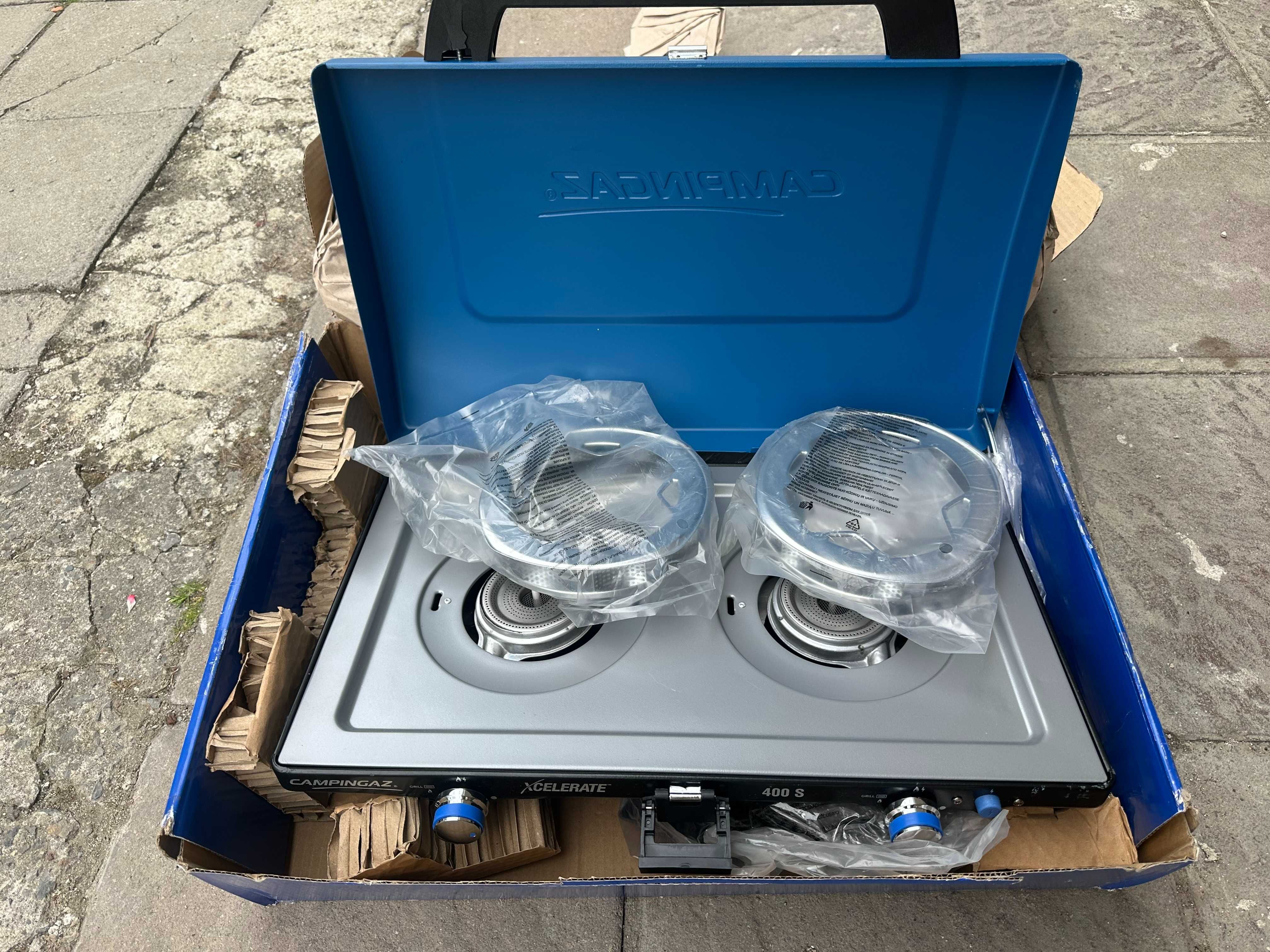 Нов Туристически газов котлон с две горелки Campingaz 400 S, 2200W Син