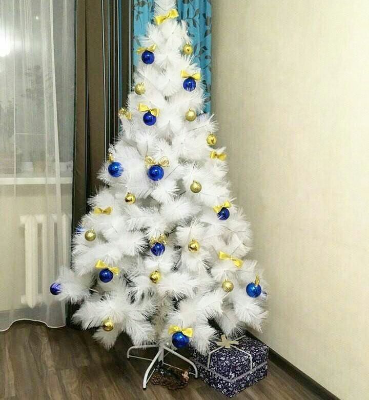 Белый ёршик гирлянда в подарок