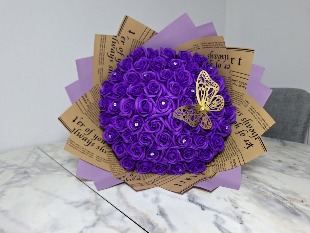 Buchet trandafiri de săpun