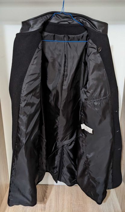Palton lung negru elegant