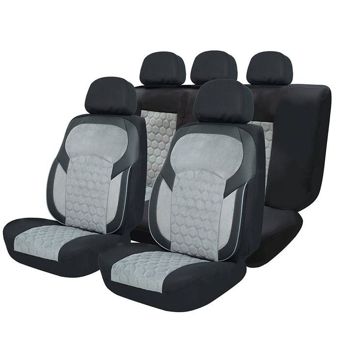 Универсална тапицерия 11 части – черно/сиво