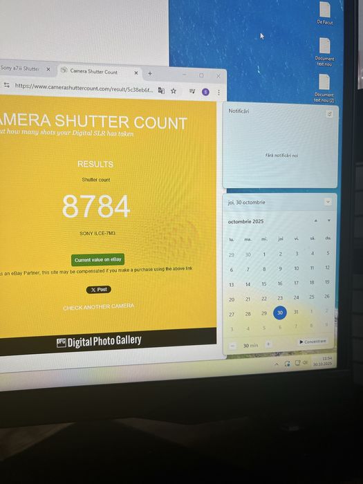 Sony a A7 iii ca Nou. 8784 de cadre in 3 ani.