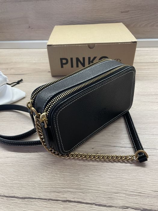 Чанта Pinko , черна със злато