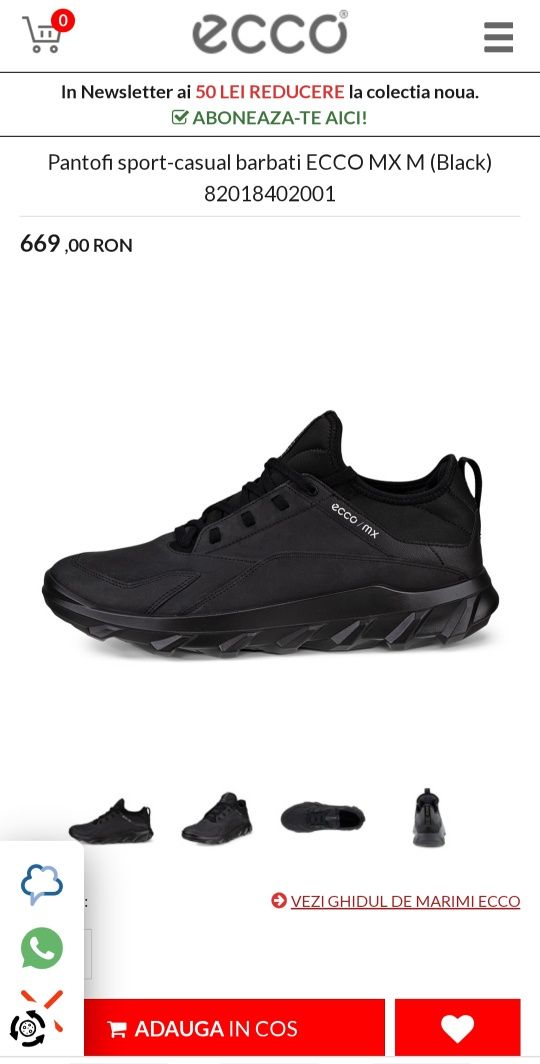 Ghete ECCO MX, pantofi impermeabili outdoor piele Nubuck, nr. 40 EU
