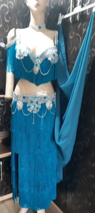 Costum belly dance albastru, nou.