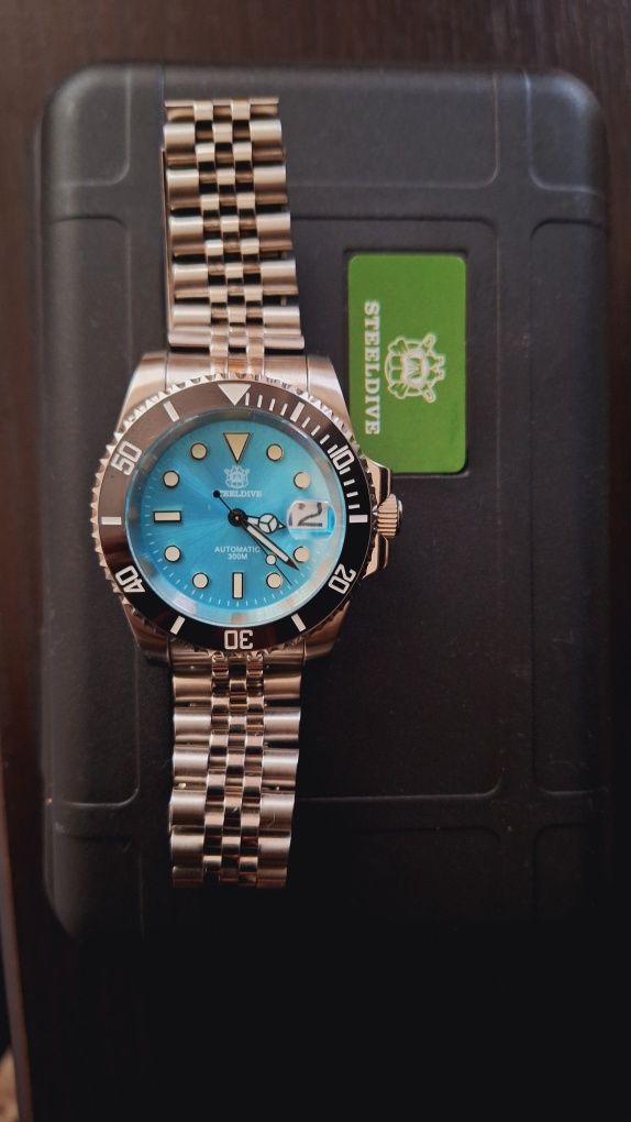 Steeldive SD1953 Men's Diver Turquoise NH35 41 mm  Saphire Glass