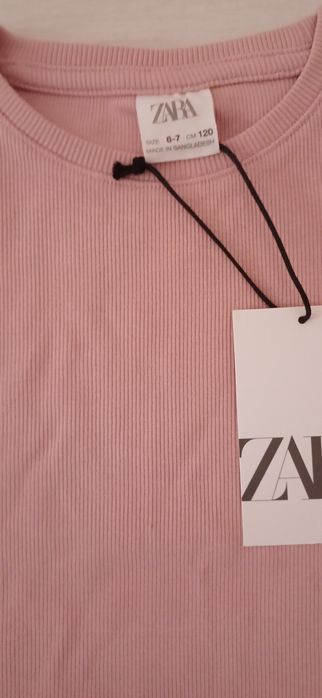 Детска памучна тениска на Zara,6-7 г.