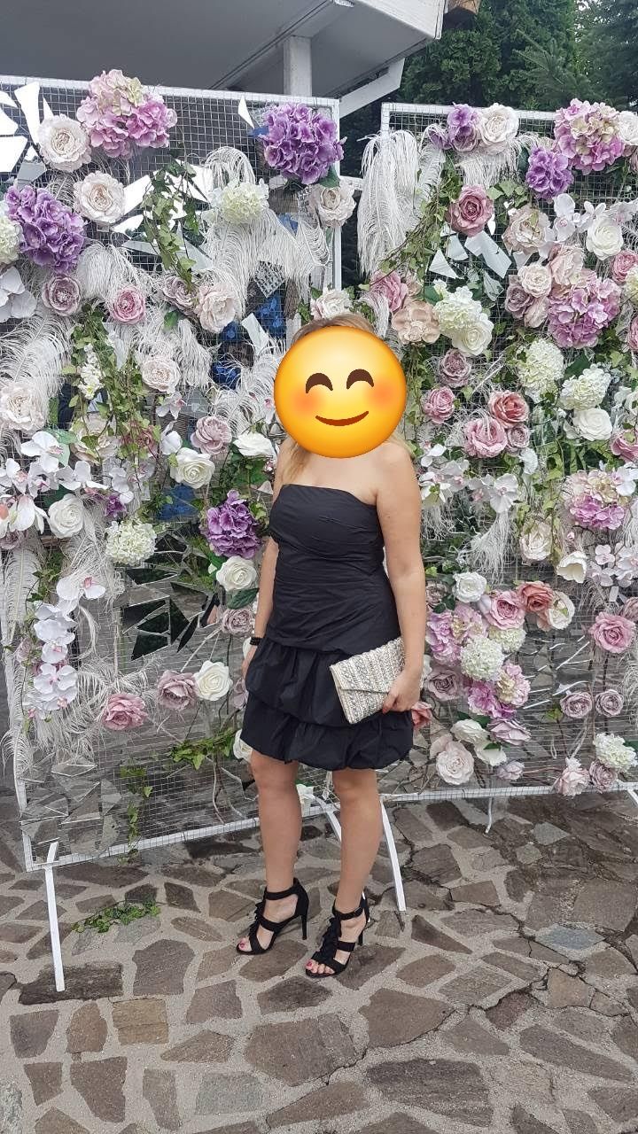 Официална черна  рокля