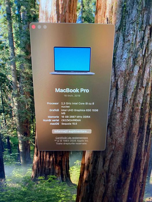 Mcbook pro 16" 2019 i9