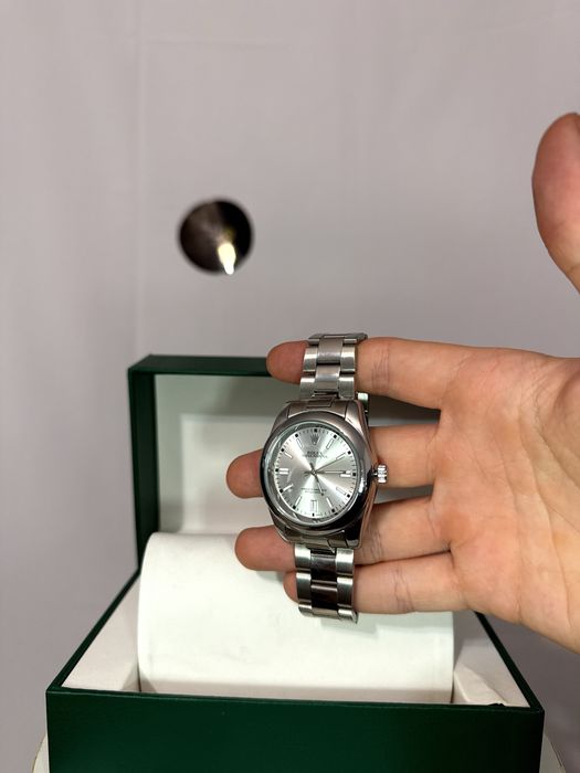 Ceas Rolex Oyster Perpetual Premium alb argintiu