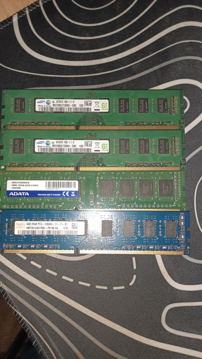 ОЗУ DDR3 4 штуки по 4 гб
