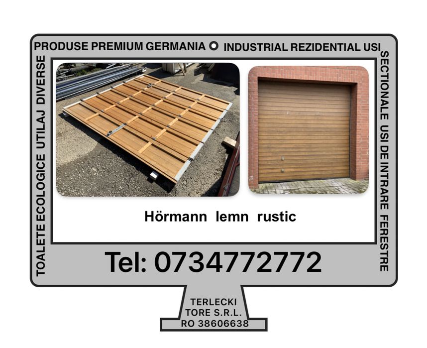 USA SECTIONALA INDUSTRIALA poarta garaj lemn hala H 310 x L304 Hormann