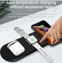 3 in 1 Incarcator Wireless Fast Charger Apple Watch / Airpods / iPhone