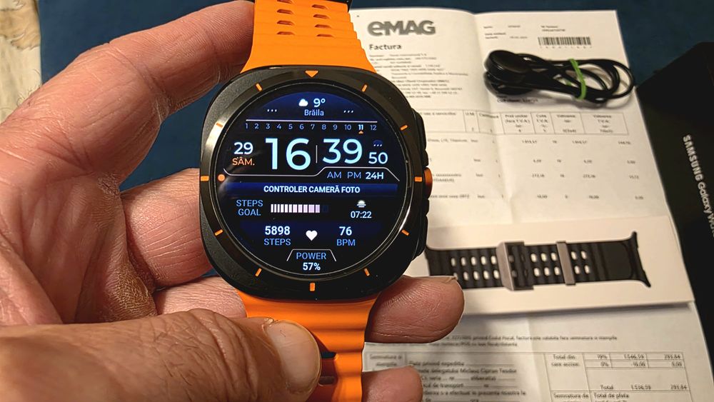 Samsung watch ultra 47mm, LTE, titanium gray nou cu factura garantie