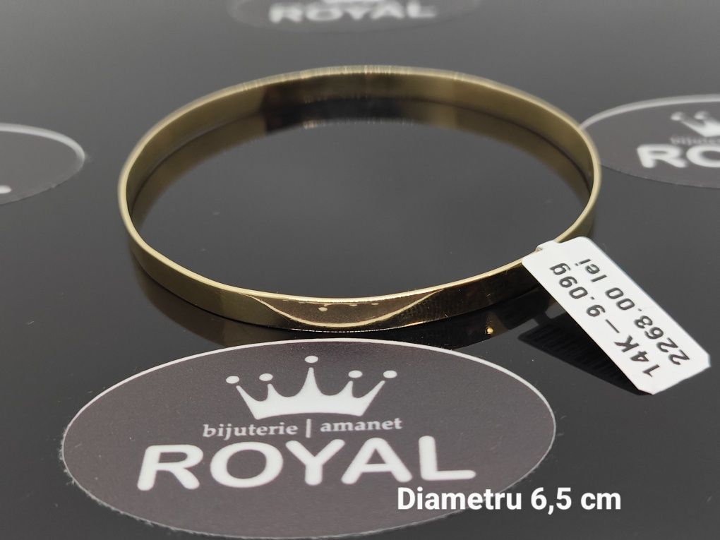 Bijuteria Royal: Brățară fixa aur 14k/9.09 gr