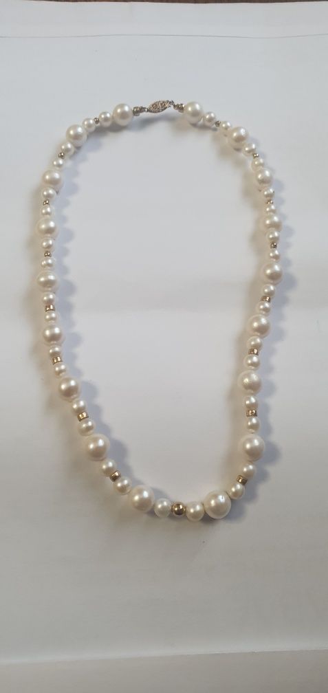 Colier perle naturale cu aur 14k