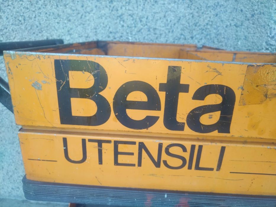 BETA TANK C25 метална оранжева сервизна количка за инструменти за гара