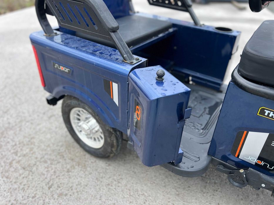Triciclu electric THOR tuk tuk SX LONG2 nou rosu negru alb gri