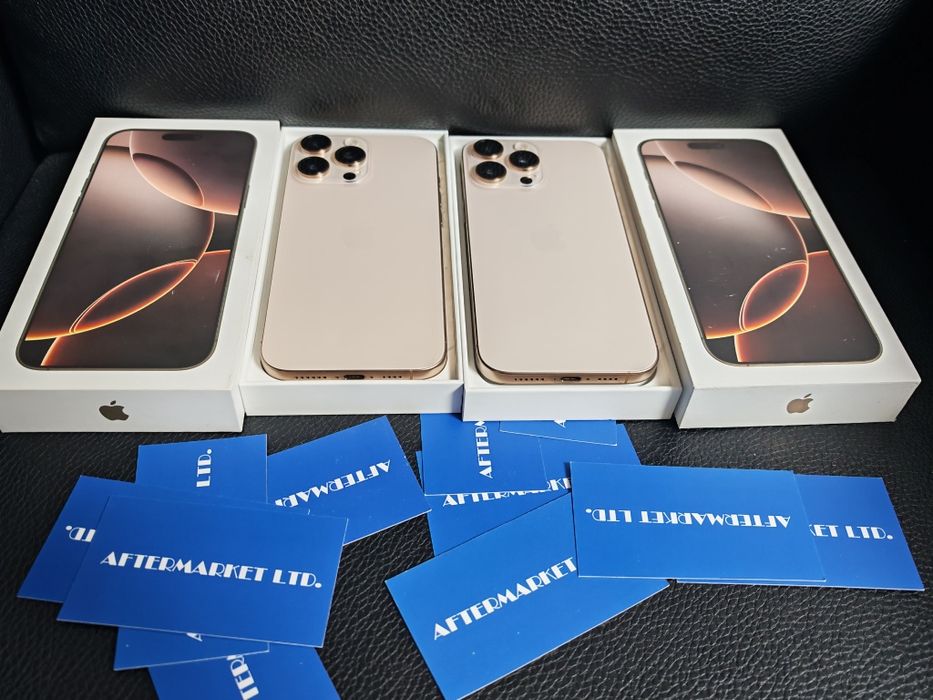 ^^^КАТО НОВ 256GB iPhone 16 Pro Max Гаранция Техномаркет 2026г. Desert