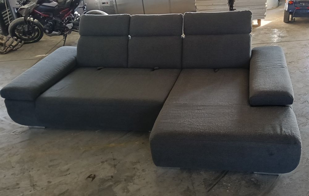 Canapea colțar modernă GRI ÎNCHIS