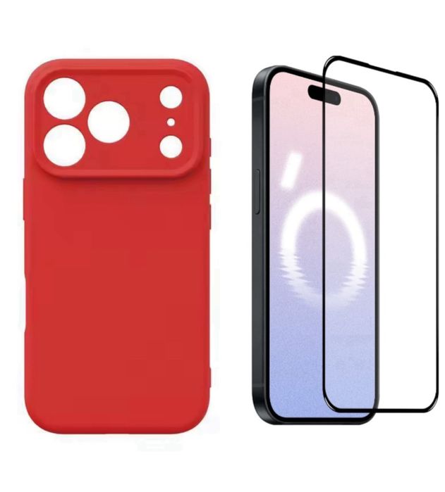 Husa Classic Alcantara + Folie Sticla Iphone 17/17 AIR/17 PRO/ PRO MAX