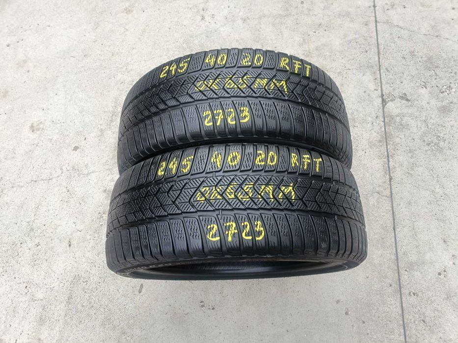 Doua anvelope iarna 245 40 20 pirelli sottozero 3 run flat 6,5 mm 2723