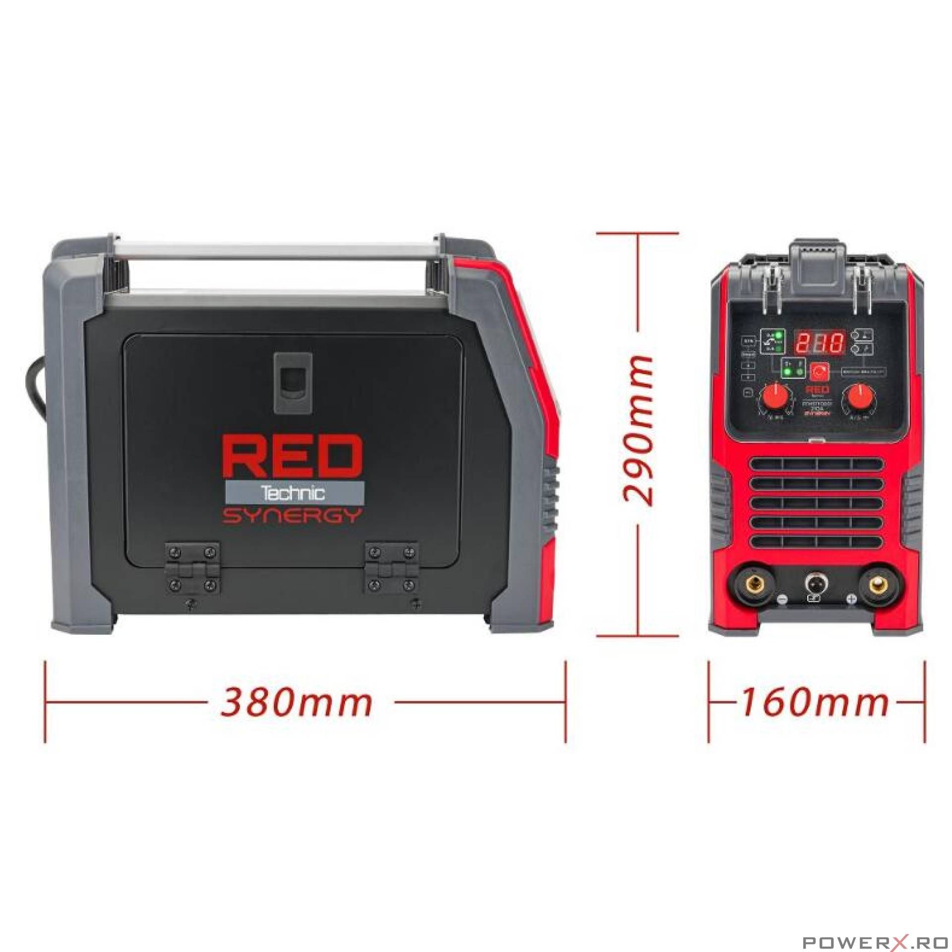 Aparat pentru sudura tip invertor, MIG / MAG / TIG LIFT, 210 A, Red