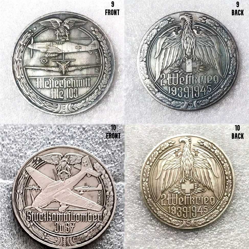 Moneda comemorativa WW2 Tancuri Avioane Germany  CCCP Soviet Union