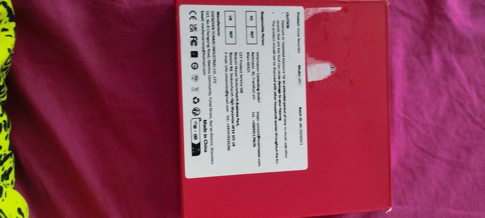 Înregistrator vocal digital Michen VO1 cu accesorii lui nou