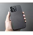Iphone 14/15/16 PRO MAX - Husa Protectie Camera Carbon Style Black