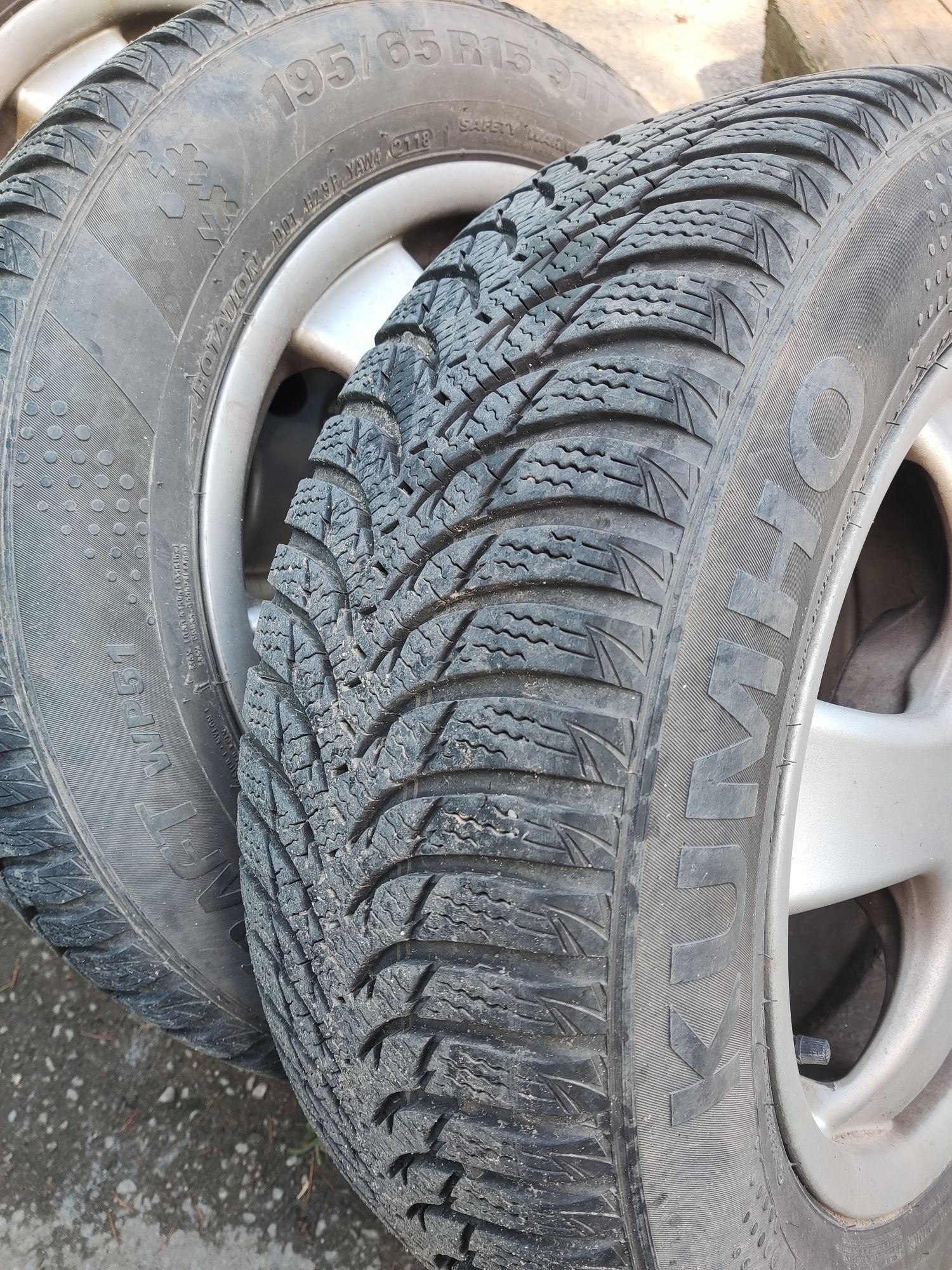 Джанти 15 5/112 с добри зимни гуми audi vw