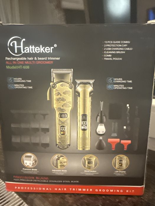 Kit masina tuns si trimmer Hatteker nou nout